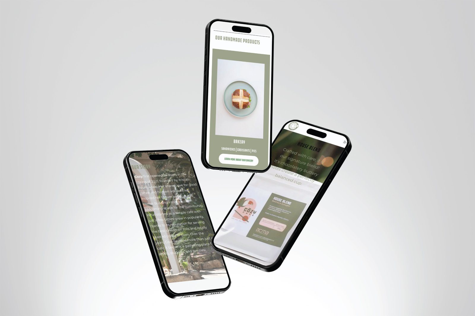 Cozy Cafe - Σχεδιασμός ιστοσελίδας