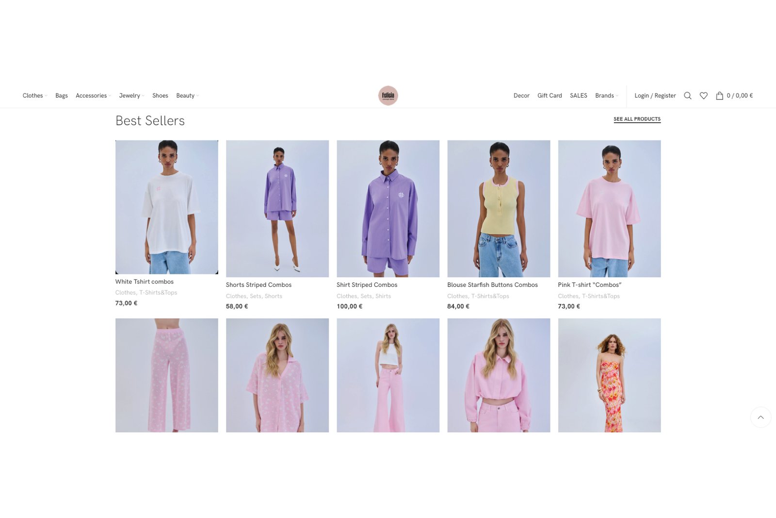 Felicia Concept - E-commerce website design | SEO